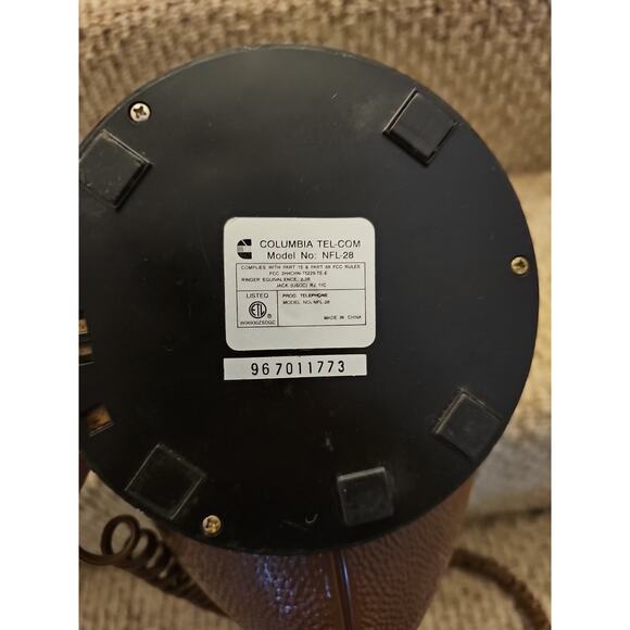 Vintage 90s Denver Broncos NFL Football Shaped Push Button Telephone Untested - Picture 10 of 10